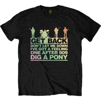 The Beatles Get Back Gradient Black S Tričko