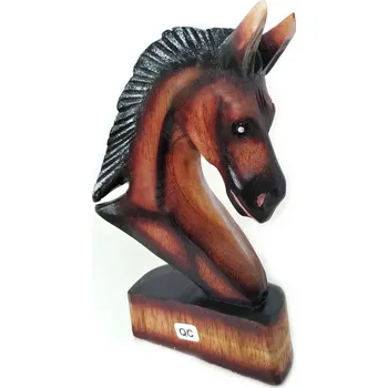 Kůň soška dřevo 16cm
