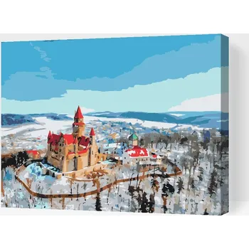 Painting Queens Painting Queens, Malování podle čísel, Hrad Bouzov 3, 40 × 50 cm, vypnuté plátno na rám