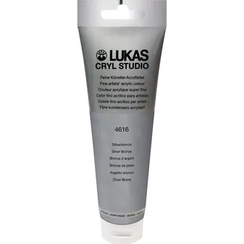 Vodová barva Lukas Cryl Studio Plastic Tube Akrylová barva Silver Bronze 125 ml 1 ks