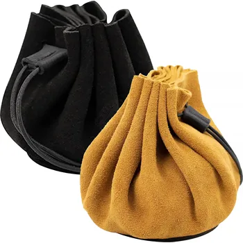 Mythrojan Kožený měšec z broušené kůže, semišový váček na mince a kostky