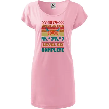 Dámské tričko DOBRÝ TRIKO Dámské tričko/šaty Život je hra Velikost: L, Barva: Růžová