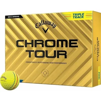 Golfový míček Callaway Chrome Tour Yellow Triple Track 12 Golfové míčky