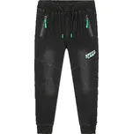 Dětské kalhoty riflový vzhled KUGO CK0927 černé vel.140