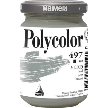 Vodová barva Maimeri Vynil Polycolor Akrylová barva Steel 497 140 ml 1 ks