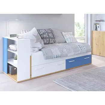 Postel Dětská postel se šuplíky Hej 90 x 200 modrá