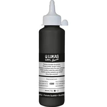 Vodová barva Lukas Cryl Liquid Akrylová barva Iron Oxid Black 250 ml 1 ks