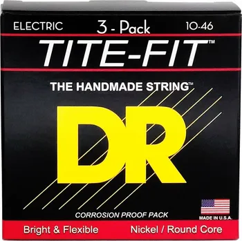 Příslušenství pro strunný nástroj DR Strings MT-10 Tite Fit 3-Pack Struny pro elektrickou kytaru