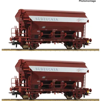 Modelářství AKCE! H0 - set 2 výsypných vozů Tdgs DB / ROCO 6600124