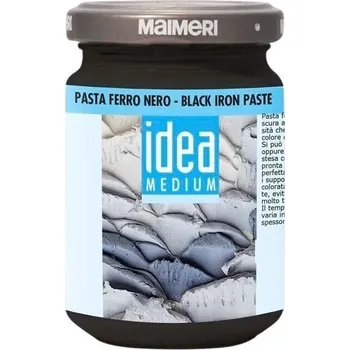 Speciální výtvarná barva Maimeri Medium Black Iron Strukturovací pasta 125 ml