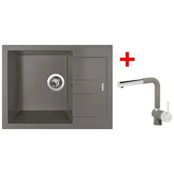 Granitový dřez Sinks AMANDA 650 Truffle + Mix 3 P GR