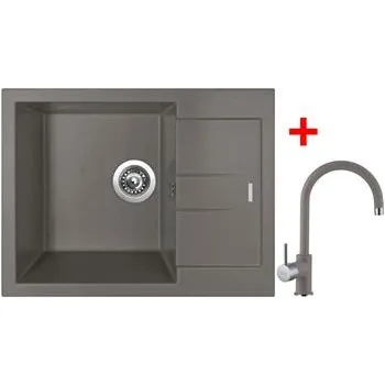 Granitový dřez Sinks AMANDA 650 Truffle + Vitalia GR