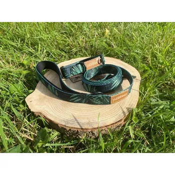 Obojek pro psa Lauren Design Obojek Oliv COLOR forest Velikost: M (30-44cm/2,5cm)