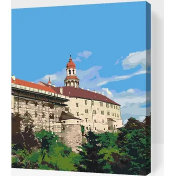 Painting Queens Painting Queens, Malování podle čísel, Zámek Náchod, 30 × 40 cm, vypnuté plátno na rám
