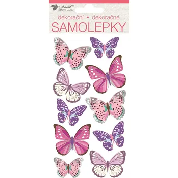 samolepka Anděl Přerov, s.ro. Samolepky s 3D křídly 10 x 21,5 cm, motýli