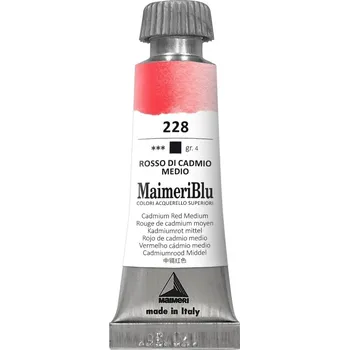 Vodová barva Maimeri Blu Akvarelová barva Cadmium Red Medium 228 12 ml 1 ks