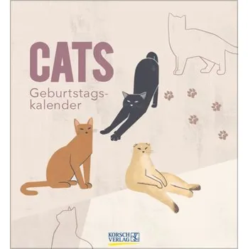 Geburtstagskalender Cats - Korsch Verlag