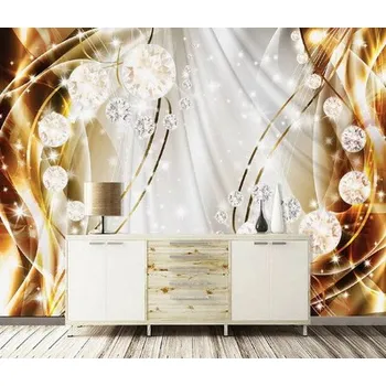 Fototapeta Solution Media 3D tapeta - Diamanty a zlato MU3651B 1 - Voděodolné plátno - Textilní tapeta omyvatelná - 250g/m2