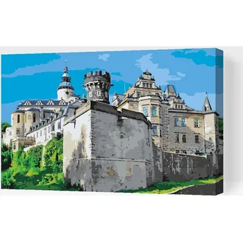 Painting Queens Painting Queens, Malování podle čísel, Hrad a Zámek Frýdlant, 40 × 60 cm, vypnuté plátno na rám