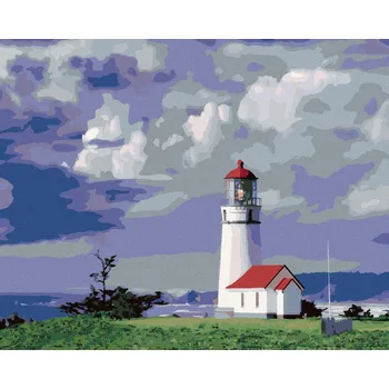 zuty Zuty - Malování Podle Čísel - Maják Na Pobřeží (Dennis Frates), 40X50 Cm, Plátno