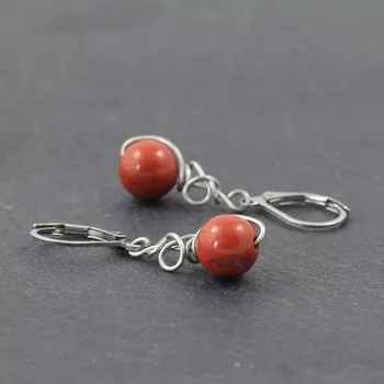 Náušnice Jaspis červený – model náušnic Zrození