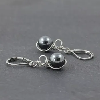 Náušnice Hematit – model náušnic Zrození