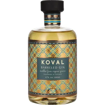 Gin Koval Barreled Gin 0.5L 47% (holá láhev)