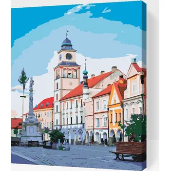 Painting Queens Painting Queens, Malování podle čísel, Třeboň 2, 30 × 40 cm, vypnuté plátno na rám