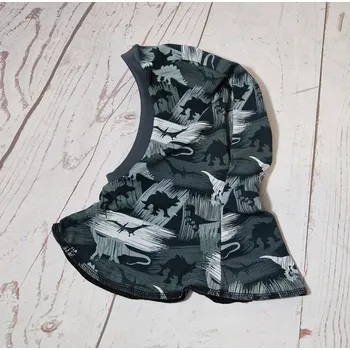 Kukla Kukla Yháček NEW, merino, Dinosauři na šedé Obvod hlavičky: 50