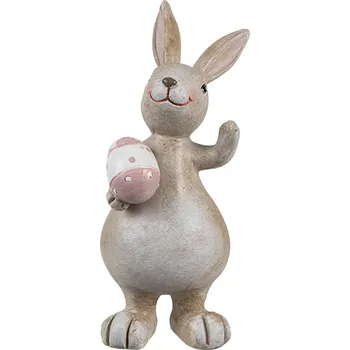 Clayre & Eef - Dekorativní figurka králíka s vajíčkem 6PR5255