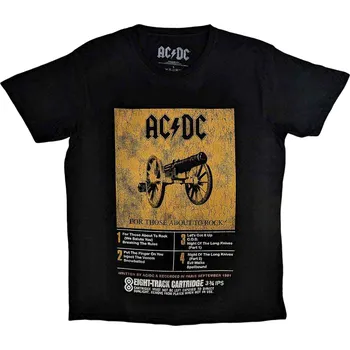 AC/DC 8 Track Black XL Tričko
