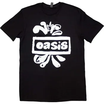 Pánské tričko Oasis Tričko Logo Splat Unisex Black 2XL
