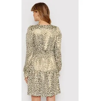 Dámské šaty YAS Každodenní šaty Leona 26026694 Zlatá Slim Fit S