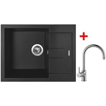 Kuchyňský dřez Sinks AMANDA 650 Metalblack + Vitalia