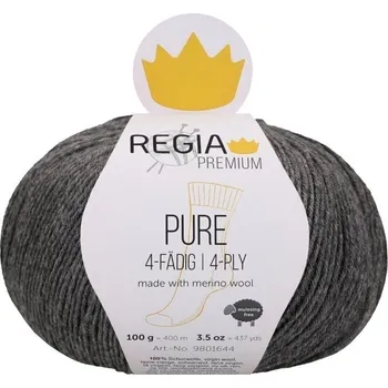 Příze Regia Premium Pure 00091 Mid Grey Mel. Pletací příze