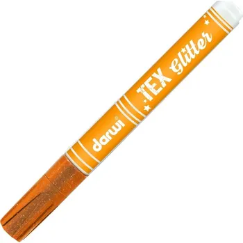 Darwi Tex Fabric Glitter Marker Fix na textil Orange 6 ml 1 ks