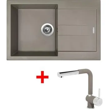 Granitový dřez Sinks AMANDA 780 Truffle + Mix 3 P GR
