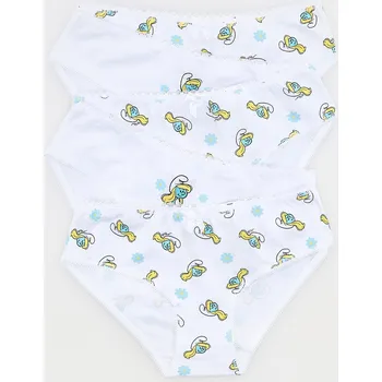 Dívčí spodní prádlo Reserved - Kalhotky Šmoulové 5 ks - bílá - 498CZ-00X - 498CZ-00X-U98