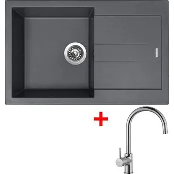 Granitový dřez Sinks AMANDA 780 Titanium + Vitalia