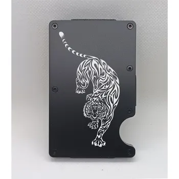 Obal na doklad Pouzdro na platební karty s klipem - Tygr