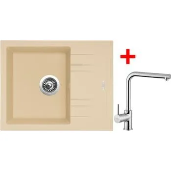 Granitový dřez Sinks LINEA 600 Sahara + Elka