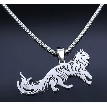 Náhrdelník B-TOP Dámský náhrdelník Mainská Mývalí kočka - nerez ocel