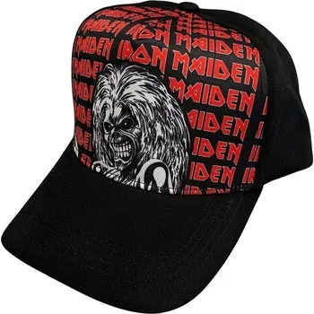 Kšiltovka Iron Maiden Eddie Logo Repeat Kšiltovka Black