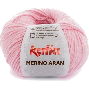 Příze Katia Merino Aran 67 Light Pink Pletací příze