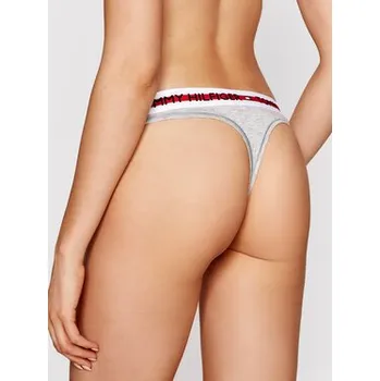 Dámské spodní prádlo Tommy Hilfiger Kalhotky string Thong UW0UW02458 Šedá XL