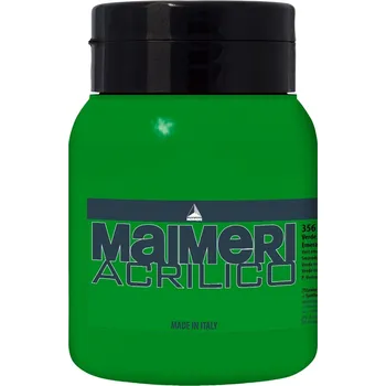 Vodová barva Maimeri Acrilico Akrylová barva Emerald Green 356 500 ml 1 ks