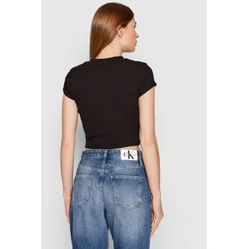 Oblečení a móda Calvin Klein Jeans T-Shirt J20J218337 Černá Slim Fit XL