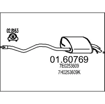 Tlumič výfuku Zadní tlumič výfuku MTS 01.60769