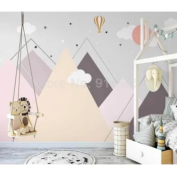 Fototapeta Solution Media 3D tapeta - Kreslené hory s balónem MU3544 3 - 3D Relief - Vliesová tapeta - 320g/m2