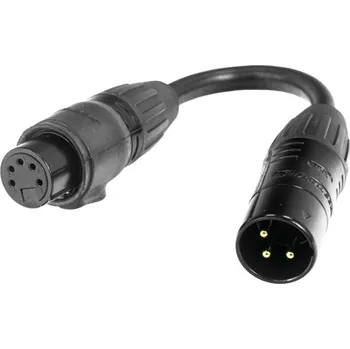 Accu Cable 3-pin M to 5-pin FM IP65 Kabel k DMX světlu